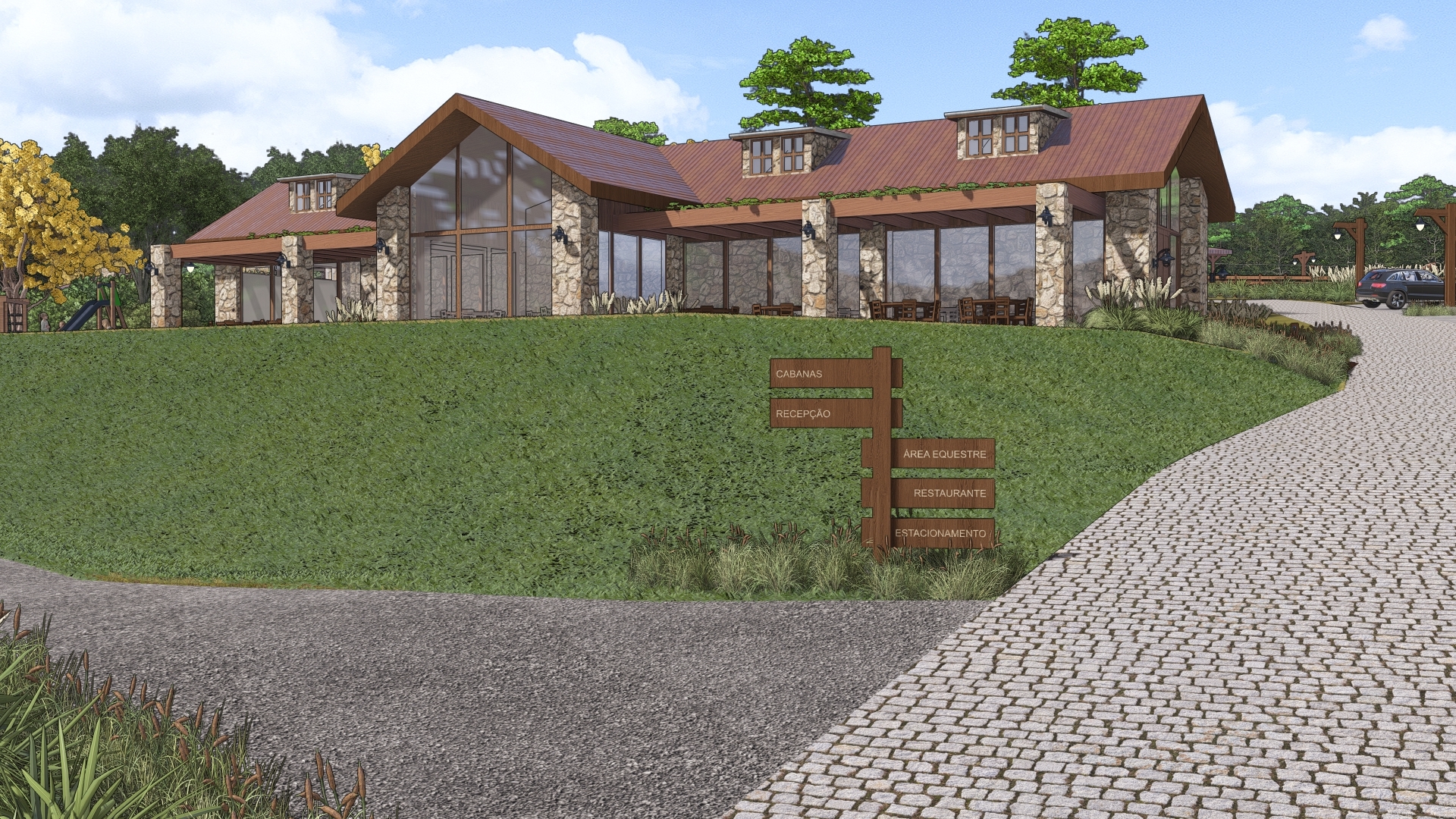 Porto's Ranch - sede Sede do projeto Porto’s Ranch da LEIVA Arquitetura Rural