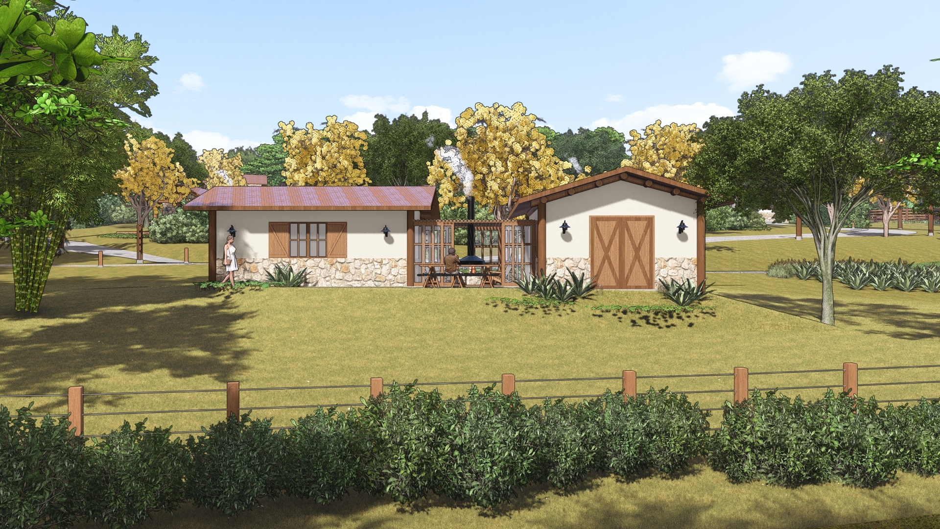 Porto's Ranch - cabana Cabana do projeto Porto's Ranch da LEIVA Arquitetura Rural