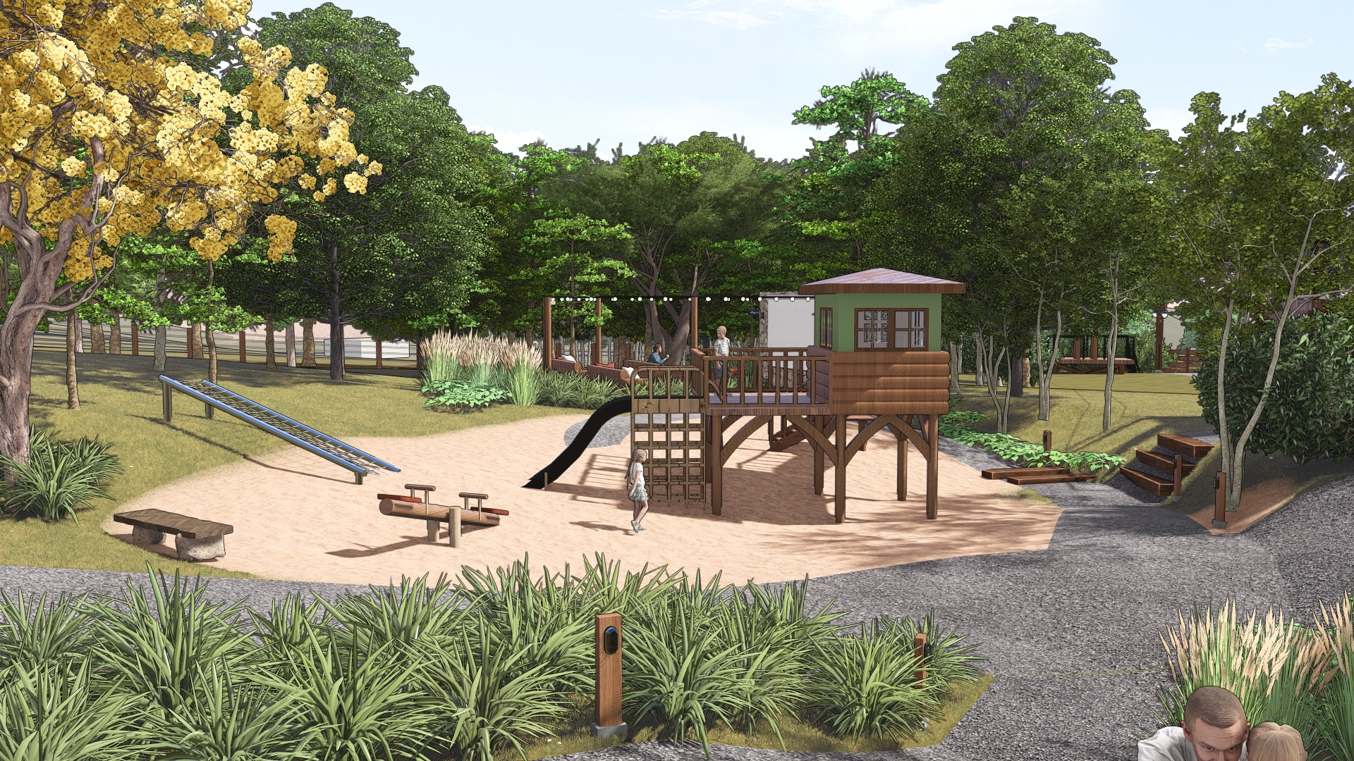 Porto's Ranch - playground Playground do projeto Porto's Ranch da LEIVA Arquitetura Rural