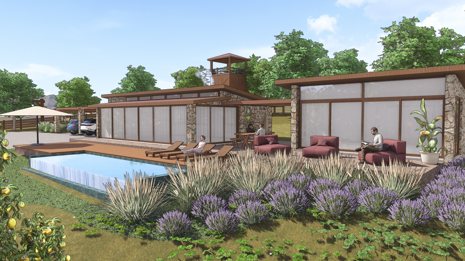 Porto's Ranch - cabana familiar Cabana familiar do projeto Porto's Ranch da LEIVA Arquitetura Rural