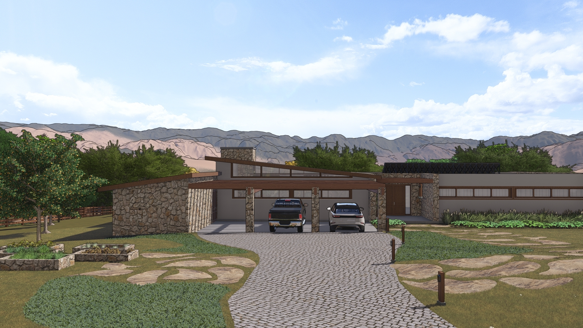 Porto's Ranch - casa principal Casa principal do projeto Porto's Ranch da LEIVA Arquitetura Rural