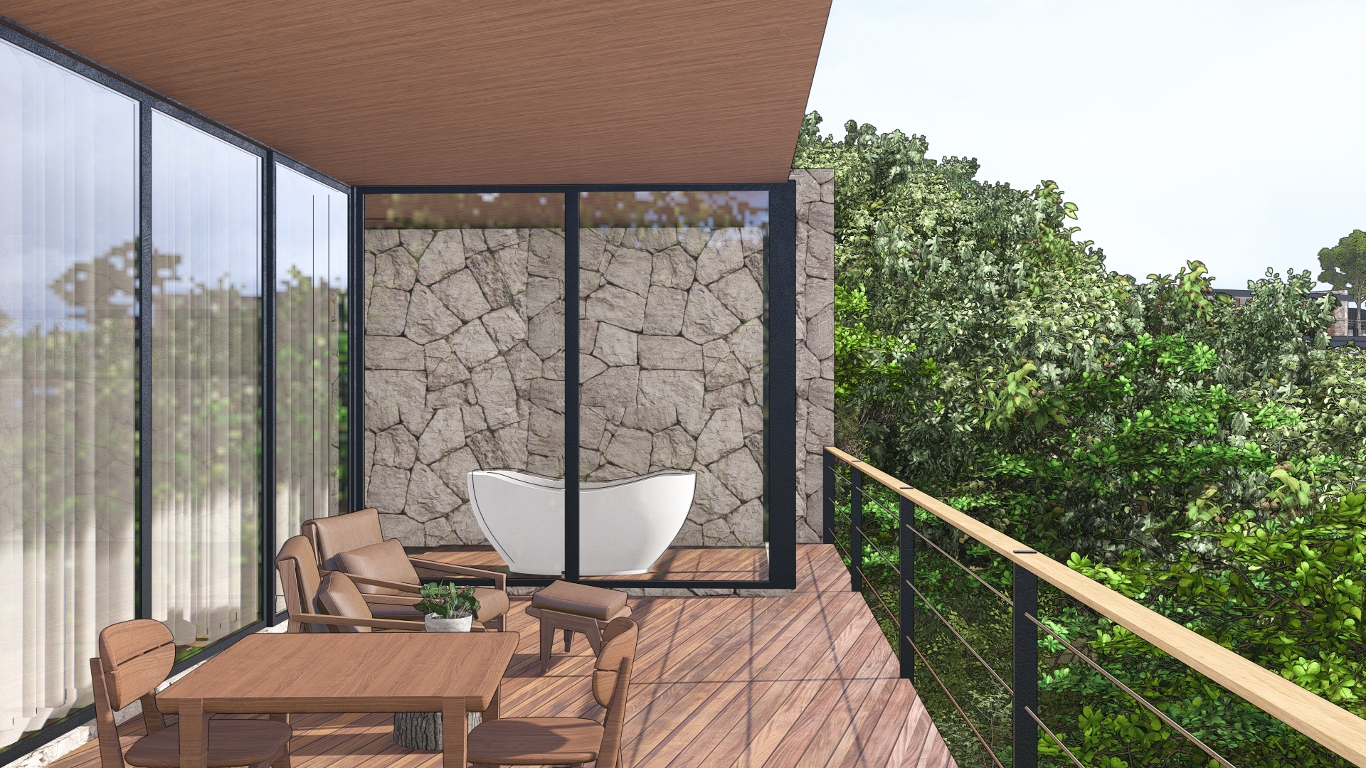 Wineyard Villa - cabana 03 Cabana 03 de hospedagem do projeto Wineyard Villa da LEIVA Arquitetura Rural
