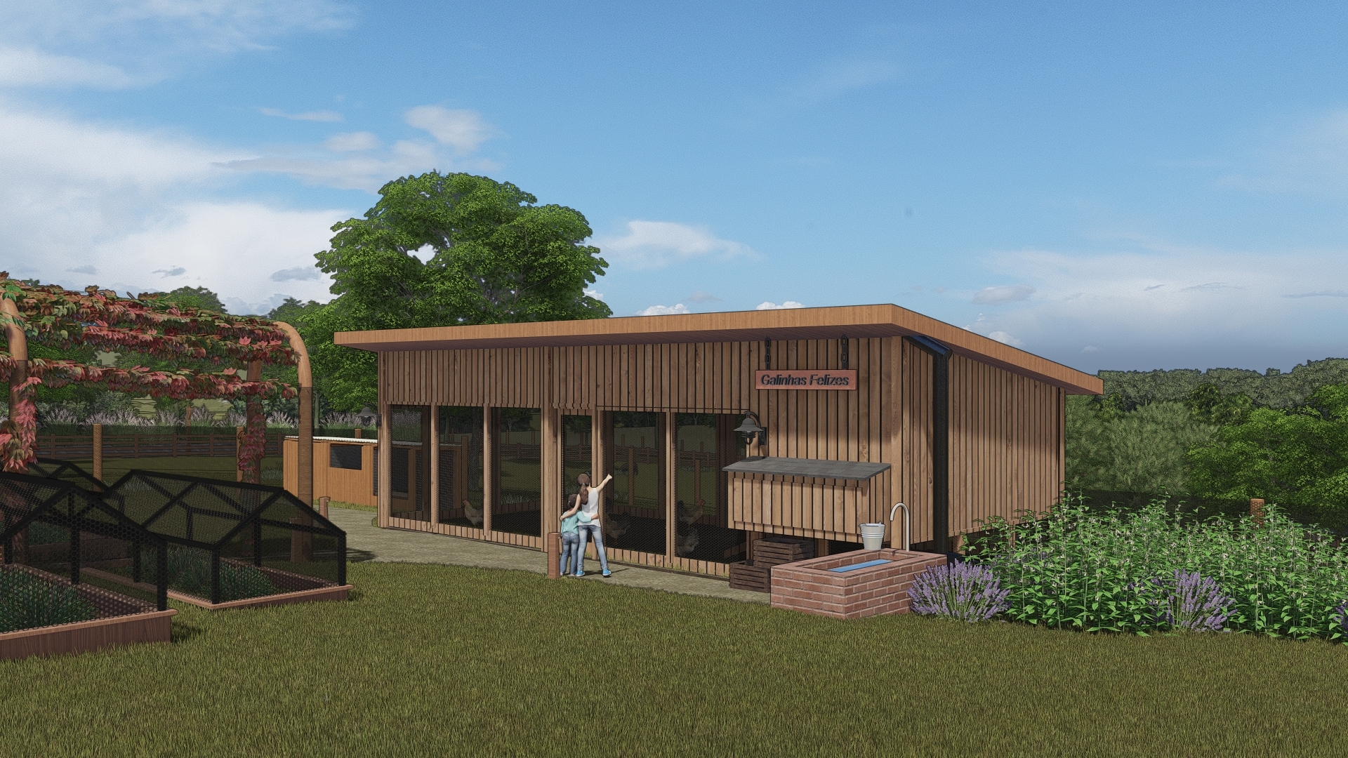 Sítio Colina Liberdade - galinheiro Galinheiro do projeto Sítio Colina Liberdade da LEIVA Arquitetura Rural