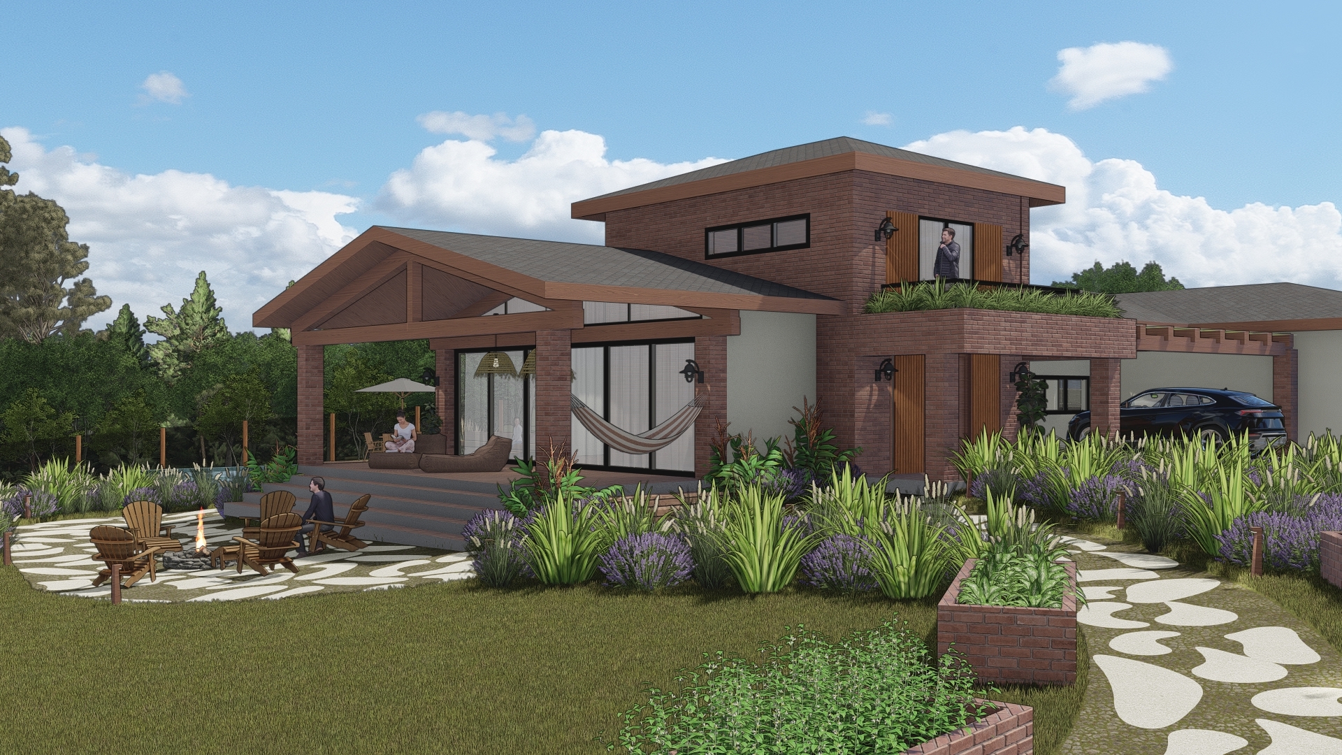 Sítio Colina Liberdade - casa principal Casa principal do projeto Sítio Colina Liberdade da LEIVA Arquitetura Rural