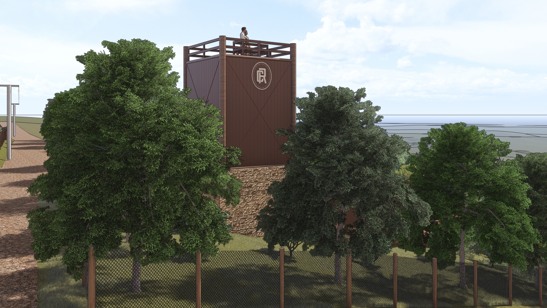 Cuesta Ranch - torre de observação Torre de observação do projeto Cuesta Ranch da LEIVA Arquitetura Rural