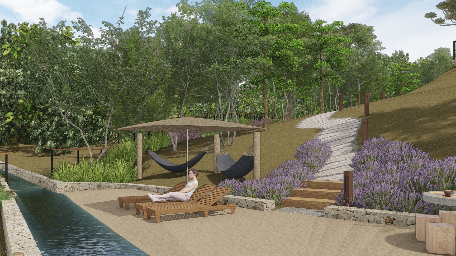 Sítio Roveda - prainha Prainha do projeto Sítio Roveda da LEIVA Arquitetura Rural
